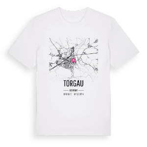 Torgau karta t-shirt – ekologisk bomull t-shirt från Pinshirt