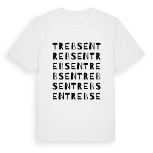 Trebsen ordlek t-shirt – ekologisk bomull t-shirt från Pinshirt