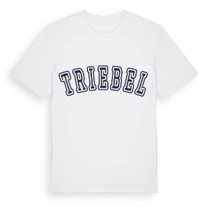 Triebel college t-shirt – ekologisk bomull t-shirt från Pinshirt