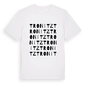 Tronitz ordlek t-shirt – ekologisk bomull t-shirt från Pinshirt