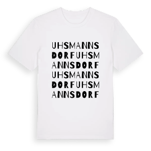 Uhsmannsdorf ordlek t-shirt – ekologisk bomull t-shirt från Pinshirt