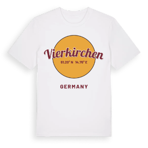 Vierkirchen cirkel t-shirt – ekologisk bomull t-shirt från Pinshirt