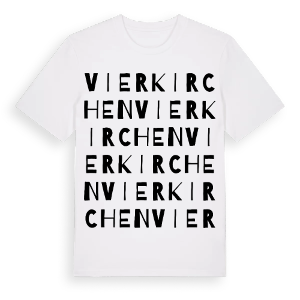 Vierkirchen ordlek t-shirt – ekologisk bomull t-shirt från Pinshirt
