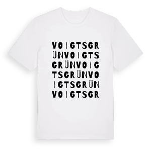 Voigtsgrün ordlek t-shirt – ekologisk bomull t-shirt från Pinshirt