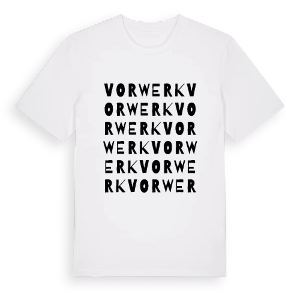 Vorwerk ordlek t-shirt – ekologisk bomull t-shirt från Pinshirt