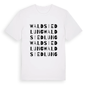 Waldsiedlung ordlek t-shirt – ekologisk bomull t-shirt från Pinshirt