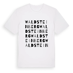 Waldsteinberg ordlek t-shirt – ekologisk bomull t-shirt från Pinshirt