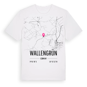 Wallengrün karta t-shirt – ekologisk bomull t-shirt från Pinshirt