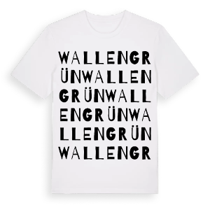 Wallengrün ordlek t-shirt – ekologisk bomull t-shirt från Pinshirt