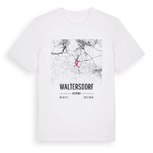 Waltersdorf karta t-shirt – ekologisk bomull t-shirt från Pinshirt