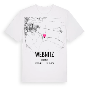 Weßnitz karta t-shirt – ekologisk bomull t-shirt från Pinshirt
