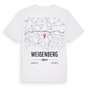 Weißenberg karta t-shirt – ekologisk bomull t-shirt från Pinshirt