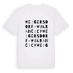 Weigersdorf - Wukrančicy ordlek t-shirt – ekologisk bomull t-shirt från Pinshirt