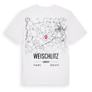 Weischlitz karta t-shirt – ekologisk bomull t-shirt från Pinshirt