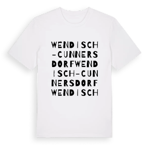 Wendisch-Cunnersdorf ordlek t-shirt – ekologisk bomull t-shirt från Pinshirt