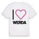 Jag älskar Werda t-shirt stort tryck