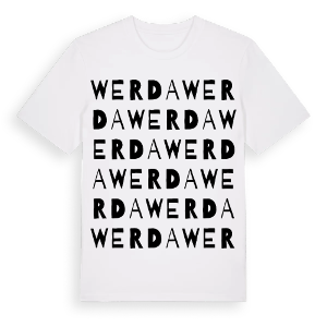 Werda ordlek t-shirt – ekologisk bomull t-shirt från Pinshirt
