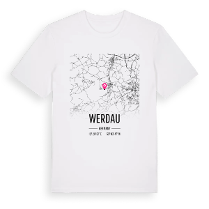 Werdau karta t-shirt – ekologisk bomull t-shirt från Pinshirt
