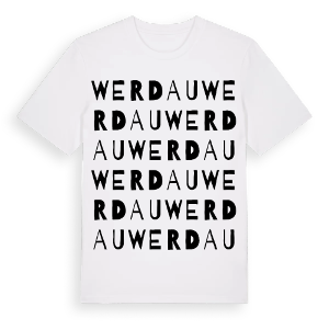Werdau ordlek t-shirt – ekologisk bomull t-shirt från Pinshirt