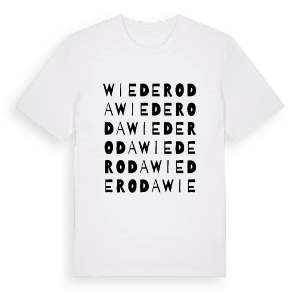 Wiederoda ordlek t-shirt – ekologisk bomull t-shirt från Pinshirt