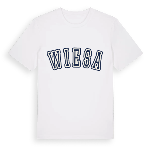 Wiesa college t-shirt – ekologisk bomull t-shirt från Pinshirt