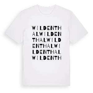 Wildenthal ordlek t-shirt – ekologisk bomull t-shirt från Pinshirt