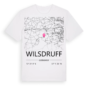 Wilsdruff karta t-shirt – ekologisk bomull t-shirt från Pinshirt