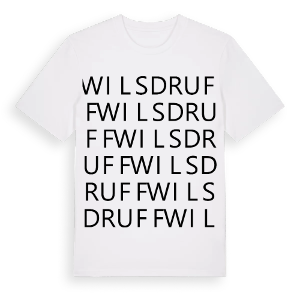 Wilsdruff ordlek t-shirt – ekologisk bomull t-shirt från Pinshirt
