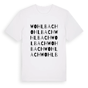 Wohlbach ordlek t-shirt – ekologisk bomull t-shirt från Pinshirt