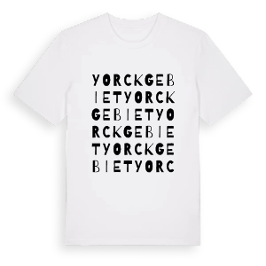 Yorckgebiet ordlek t-shirt – ekologisk bomull t-shirt från Pinshirt