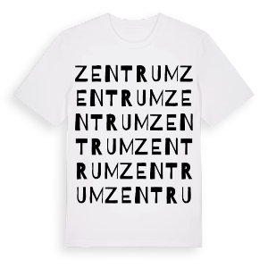 Zentrum ordlek t-shirt – ekologisk bomull t-shirt från Pinshirt