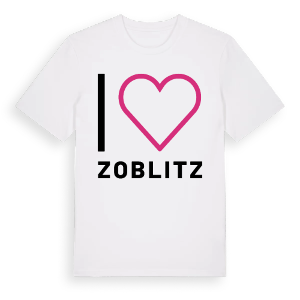 Jag älskar Zoblitz t-shirt stort tryck – ekologisk bomull t-shirt från Pinshirt