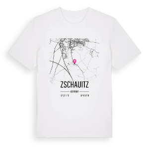 Zschauitz karta t-shirt – ekologisk bomull t-shirt från Pinshirt