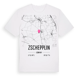 Zschepplin karta t-shirt – ekologisk bomull t-shirt från Pinshirt