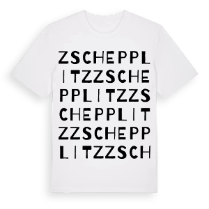 Zschepplitz ordlek t-shirt – ekologisk bomull t-shirt från Pinshirt