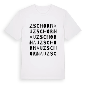 Zschornau ordlek t-shirt – ekologisk bomull t-shirt från Pinshirt