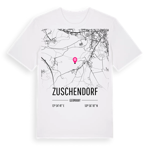 Zuschendorf karta t-shirt – ekologisk bomull t-shirt från Pinshirt