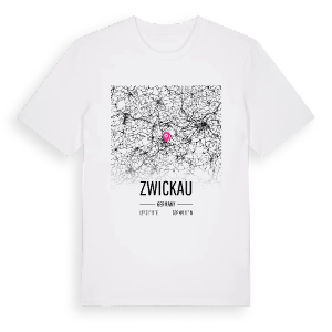 Zwickau karta t-shirt – ekologisk bomull t-shirt från Pinshirt