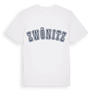 Zwönitz college t-shirt – ekologisk bomull t-shirt från Pinshirt