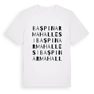 Başpınar Mahallesi ordlek t-shirt – ekologisk bomull t-shirt från Pinshirt