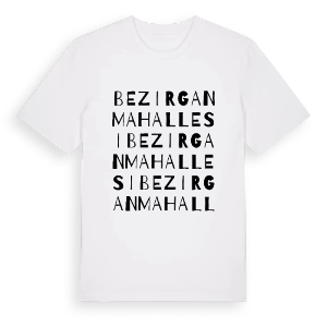 Bezirgan Mahallesi ordlek t-shirt – ekologisk bomull t-shirt från Pinshirt
