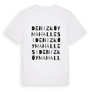 Denizköy Mahallesi ordlek t-shirt – ekologisk bomull t-shirt från Pinshirt
