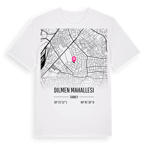 Dilmen Mahallesi karta t-shirt – ekologisk bomull t-shirt från Pinshirt