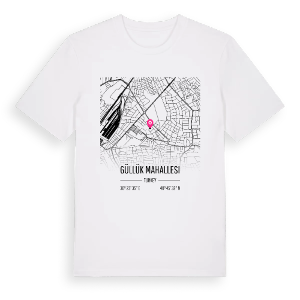 Güllük Mahallesi karta t-shirt – ekologisk bomull t-shirt från Pinshirt