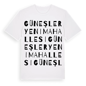 Güneşler Yeni Mahallesi ordlek t-shirt – ekologisk bomull t-shirt från Pinshirt