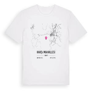 Karşı Mahallesi karta t-shirt – ekologisk bomull t-shirt från Pinshirt