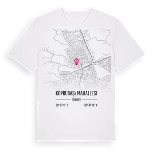 Köprübaşı Mahallesi karta t-shirt – ekologisk bomull t-shirt från Pinshirt