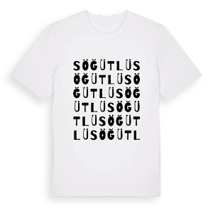 Söğütlü ordlek t-shirt – ekologisk bomull t-shirt från Pinshirt