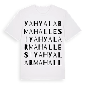 Yahyalar Mahallesi ordlek t-shirt – ekologisk bomull t-shirt från Pinshirt