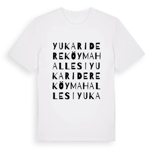 Yukarıdereköy Mahallesi ordlek t-shirt – ekologisk bomull t-shirt från Pinshirt